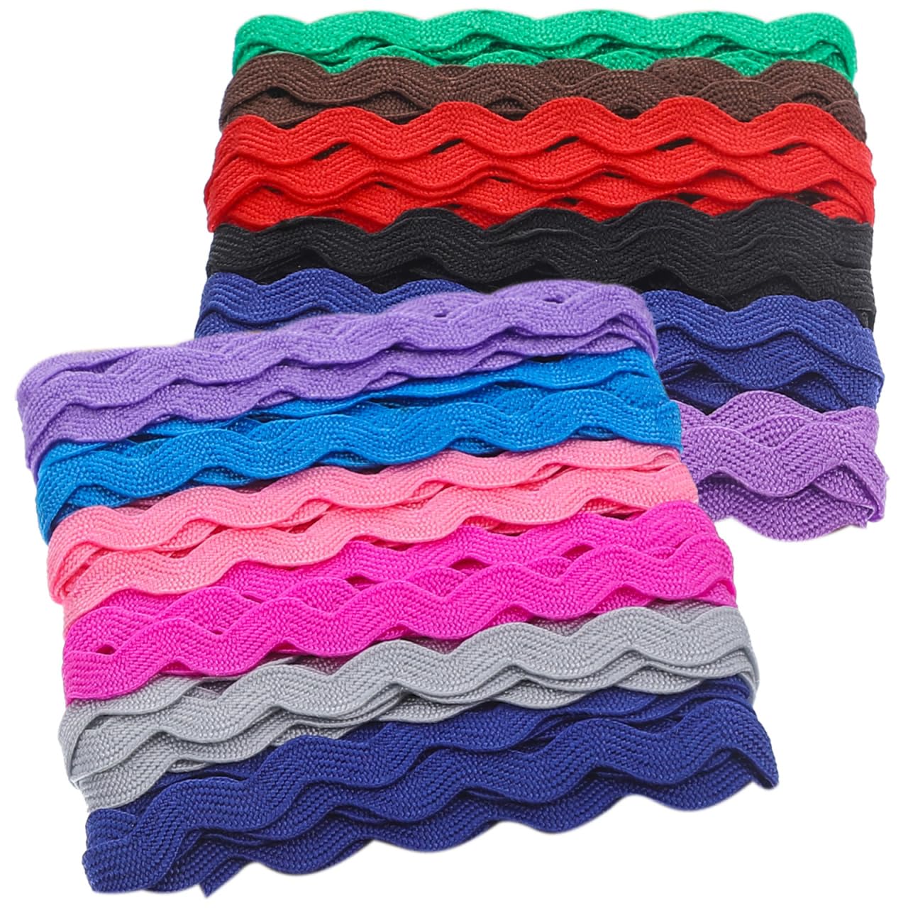 Curved Rick Rack Ribbon 6 Yards Wavy Edge Trim 8Mm Sewing Crafting Lace for DIY Clothing Accessories Dress Sarees Blouses Caps Bags