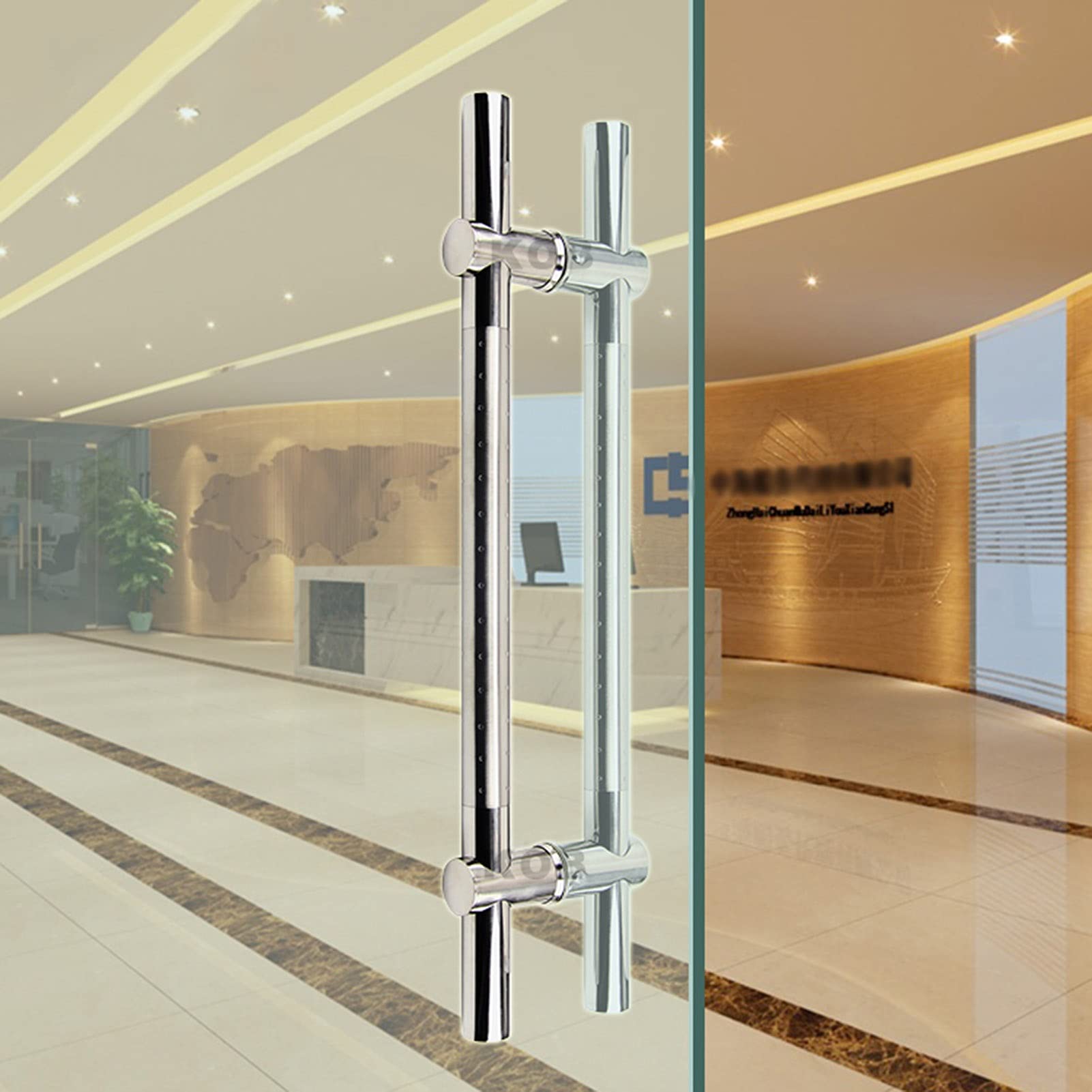 Poignées de porte réglables en acier inoxydable pour cabine de douche
