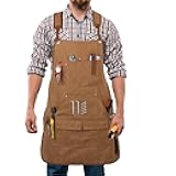 Multi-functional Men's Tool Apron, Multi-pocket Canvas Apron, Welding, Woodworking Work Apron, Thickened, Adjustable