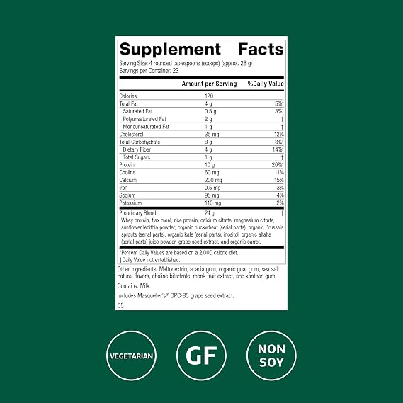 Standard Process SP Complete - Whole-Food Nutrition for Immune & Liver Function - Protein Source with Antioxidant Activity - Post-Workout Muscle Support - Gluten-Free & Non-Soy - Vanilla, 23 oz