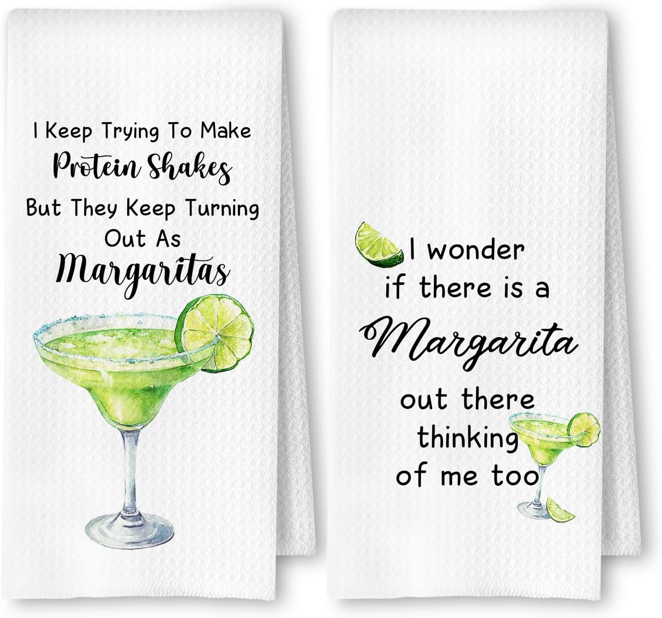 Margarita Gifts Kitchen Towels, Gifts for Margarita Lovers Dish Tea Bar Towel for Kitchen Bar Cart Decor, Trendy Cocktail Themed Decorative Hand Towels, 16x24 Inches Set of 2
