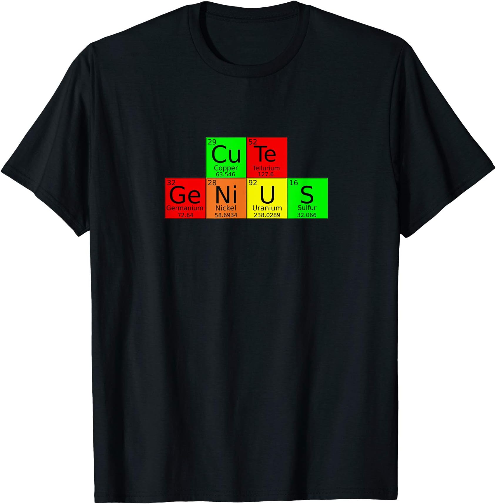 Cute Genius Chemistry Elements T-Shirt