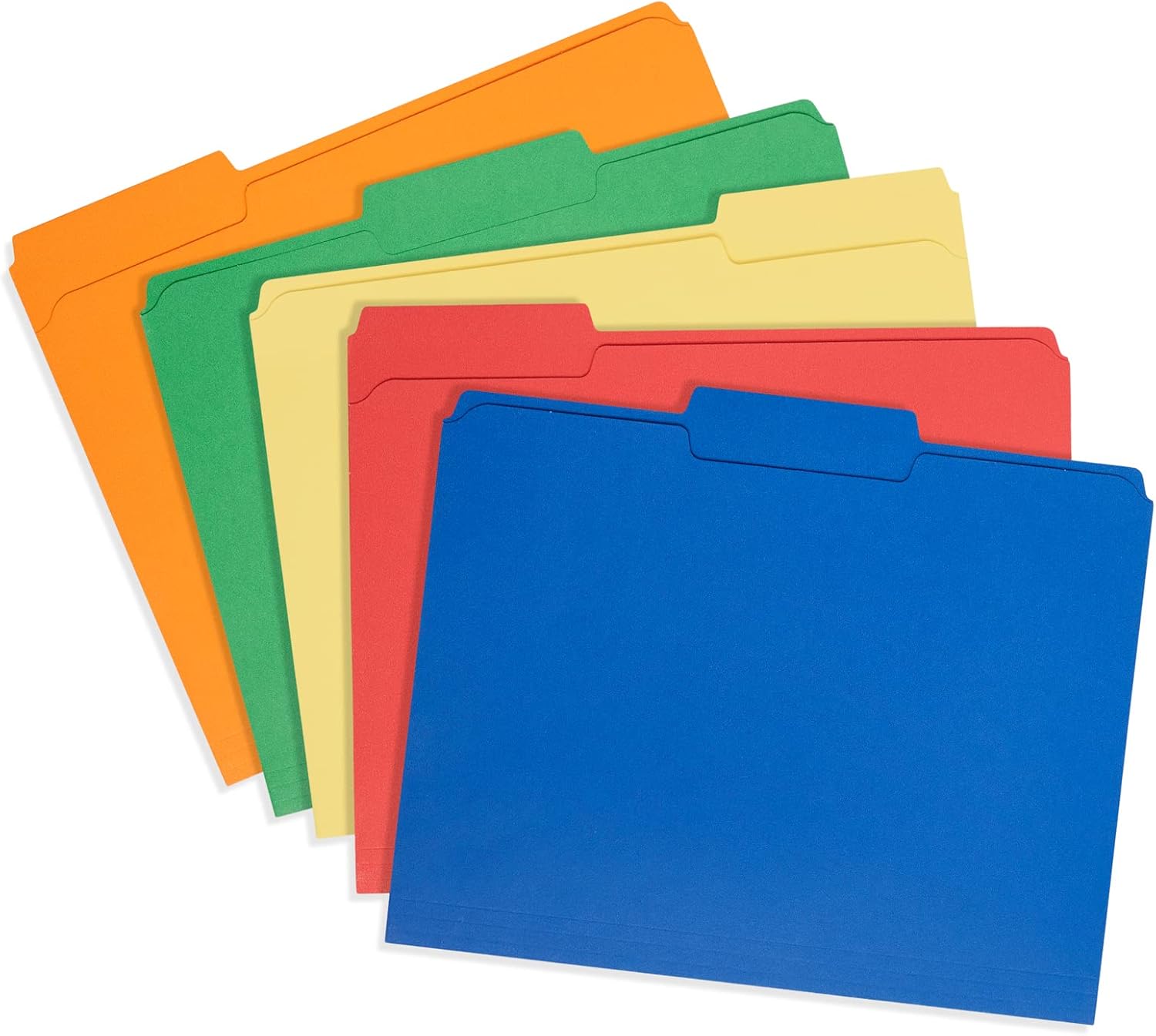 Amazon.com : 100 Blue Summit Supplies 1/3 Cut, File Folders, Letter ...