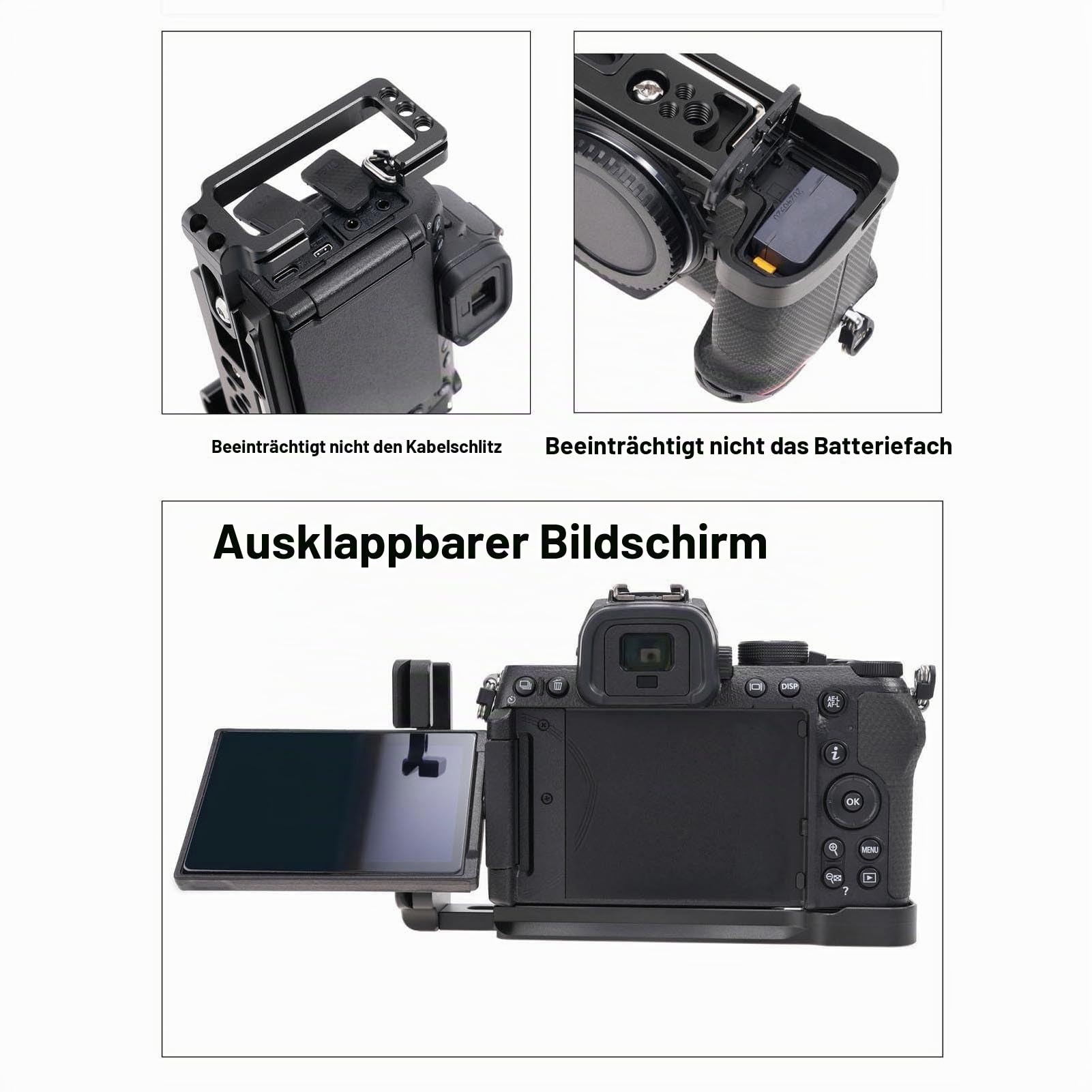 Kamera L Winkelhalterung mit Schnellwechselplatte