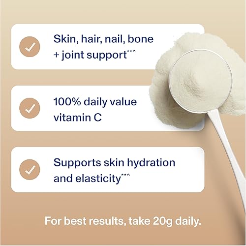 Miniatura 4 de Vital Proteins Péptidos de colágeno avanzados, péptidos hidrolizados con ácido hialurónico y vitamina C - Polvo sabor vainilla, 21 onzas