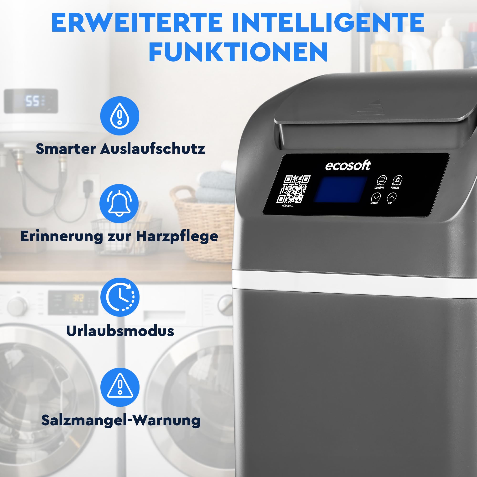 Ecosoft CUBE 200 Addolcitore d'acqua compatto per case con valvola intelligente