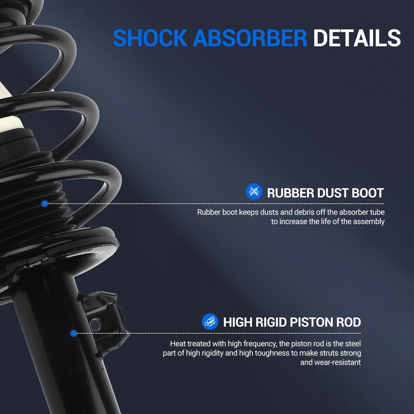 Autoround Front Complete Strut & Coil Spring Assembly For BMW 328i 325i 330i 320i (2000-2005) - OEM Fit