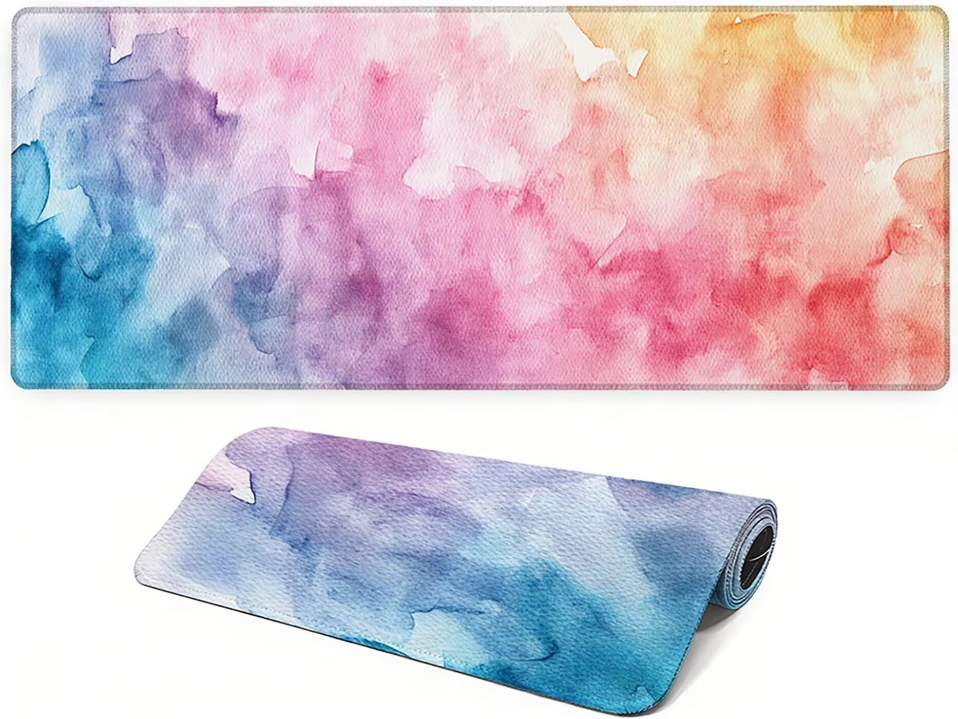 Lpfieonn Rosa Großes Schreibtischunterlage, XXL Schreibtischunterlagen, Blau XXL Wasserdicht Gaming Mousepad mit Vernähter Rand und Rutschfeste Gummibasis, für Laptop/Hause/Büro 120x60cm PF-2529