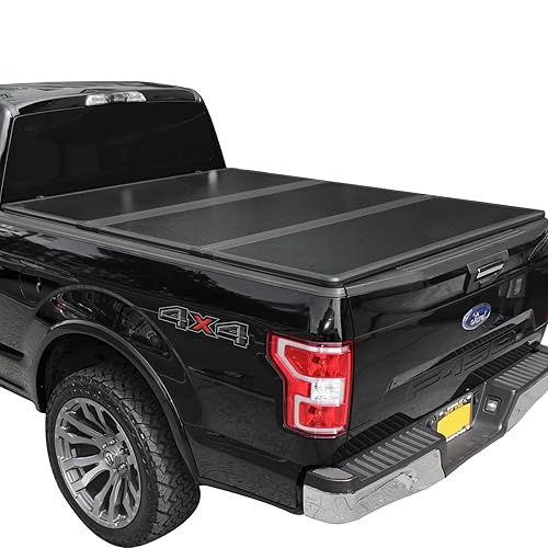 Tutel Hard Shell Folding Truck Bed Tonneau Cover|Fits 2015-2026 Ford