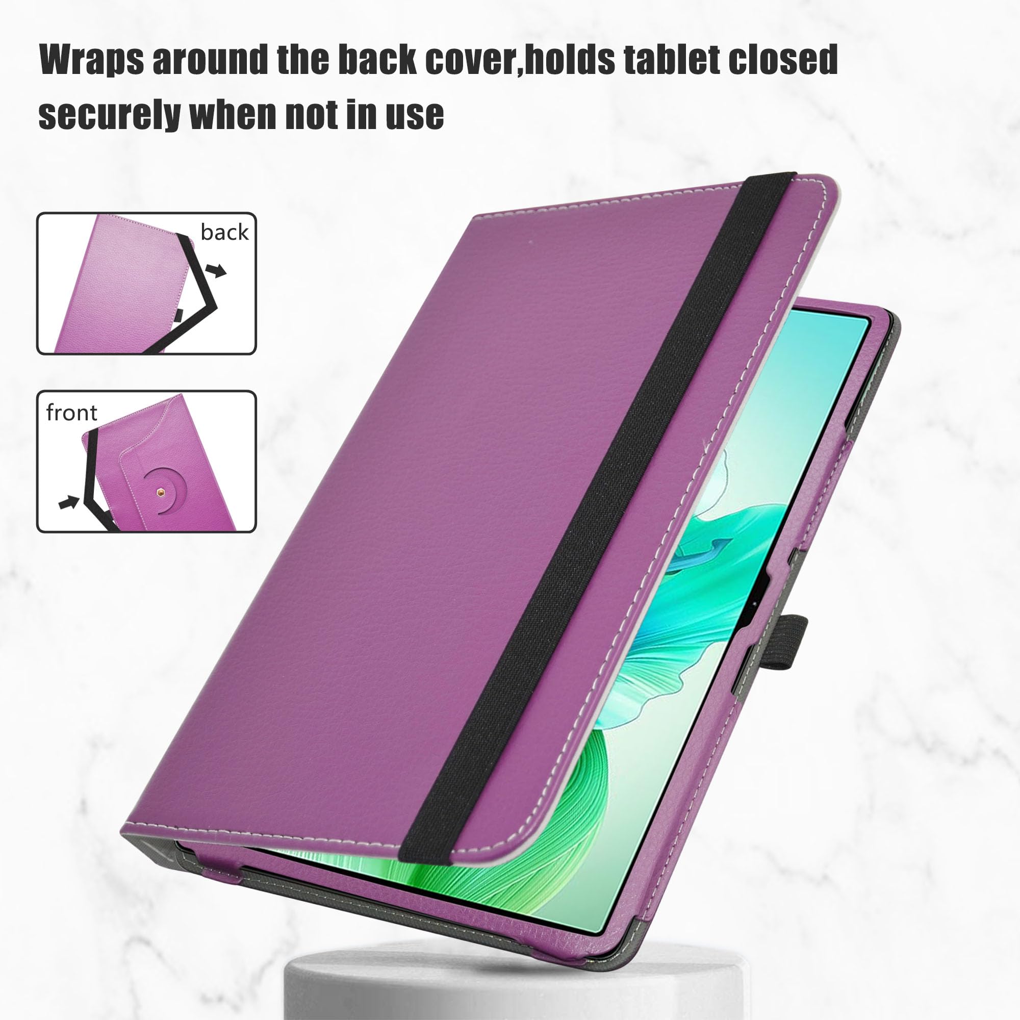 MAMA MOUTH Compatible With OUKITEL OT11 Case,360 Degree Rotating With Premium PU Leather Sleeve Cover Case For OUKITEL OT11 / OUKITEL OT12 11 Inch Tablet, Purple - View #3