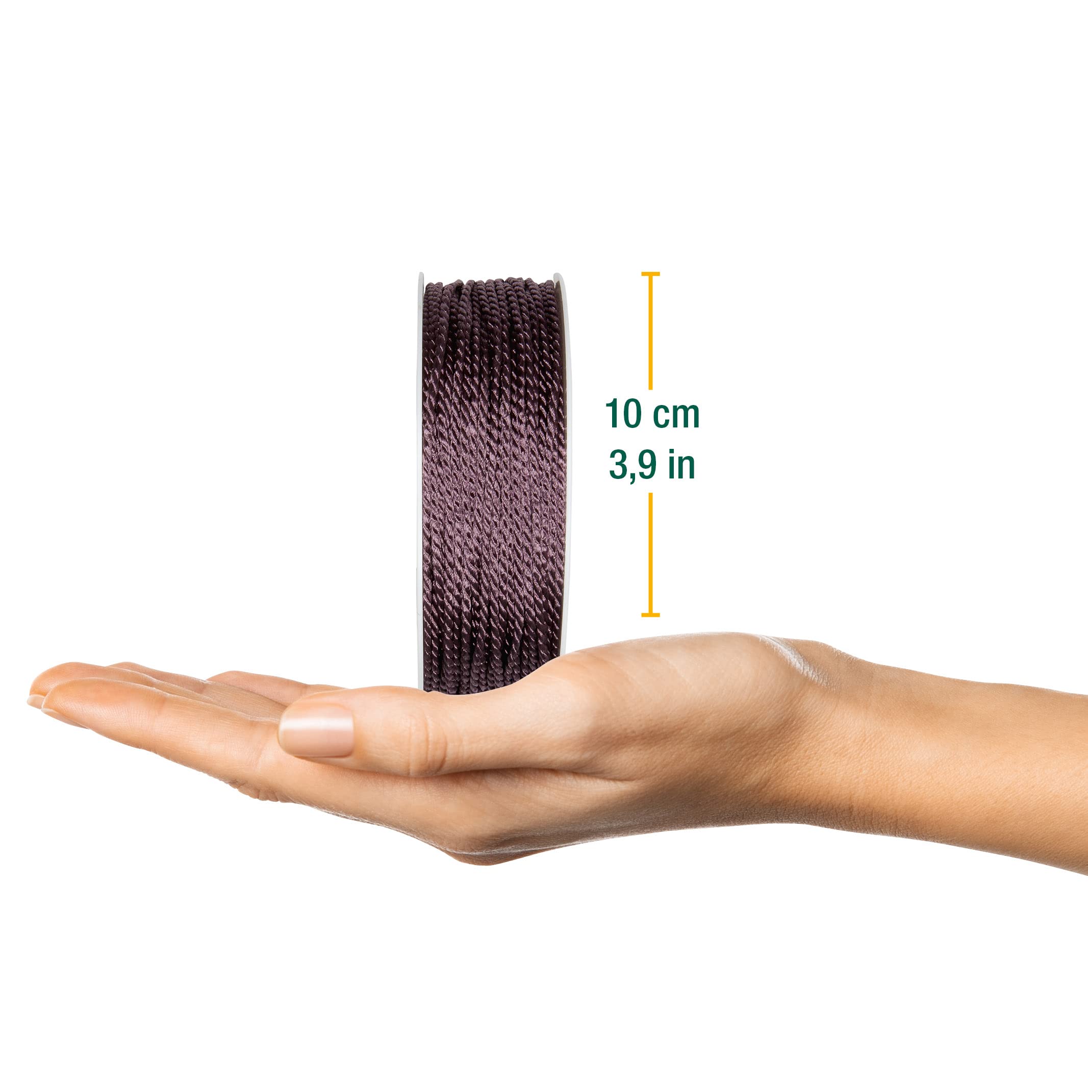 Halbach Seidenbänder Premium Cord (Dark Lilac), Width 2 mm, Length 50 m, Made in Germany and Oeko-Tex Certified - Image 2