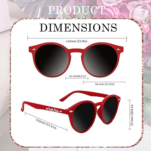 Miniatura 2 de LADY&HOME Gafas de sol de ojo de gato para despedida de soltera, gafas de sol de dama de honor, suministros de despedida de soltera, 10 piezas