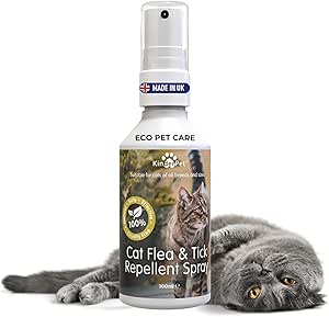 Image showcasing KinderPet® Eco Cat Flea Treatment Tick Lice Mite Control Spray Kill ...