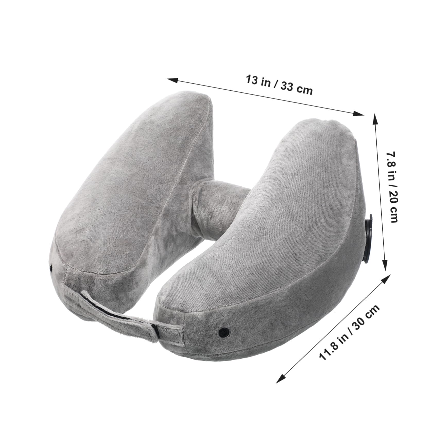 Almohada De Viaje Inflable para El Cuello con Capucha Ajustable Ligera