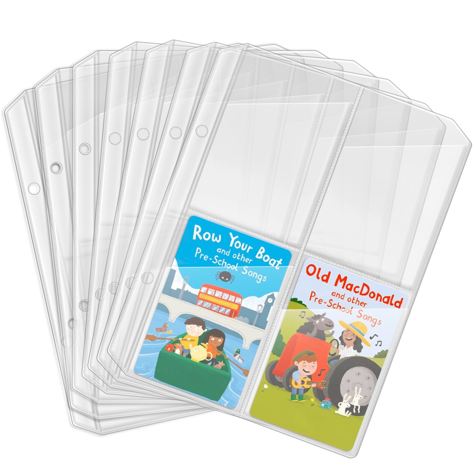 Amazon.com: CollectHall 12 Pack Card Sleeves for Yoto Card Case, Hold 96  Cards and Fit 2 Rings Card Holder, Card Case, Card Binder, Card Binder  Sleeves : Office Products