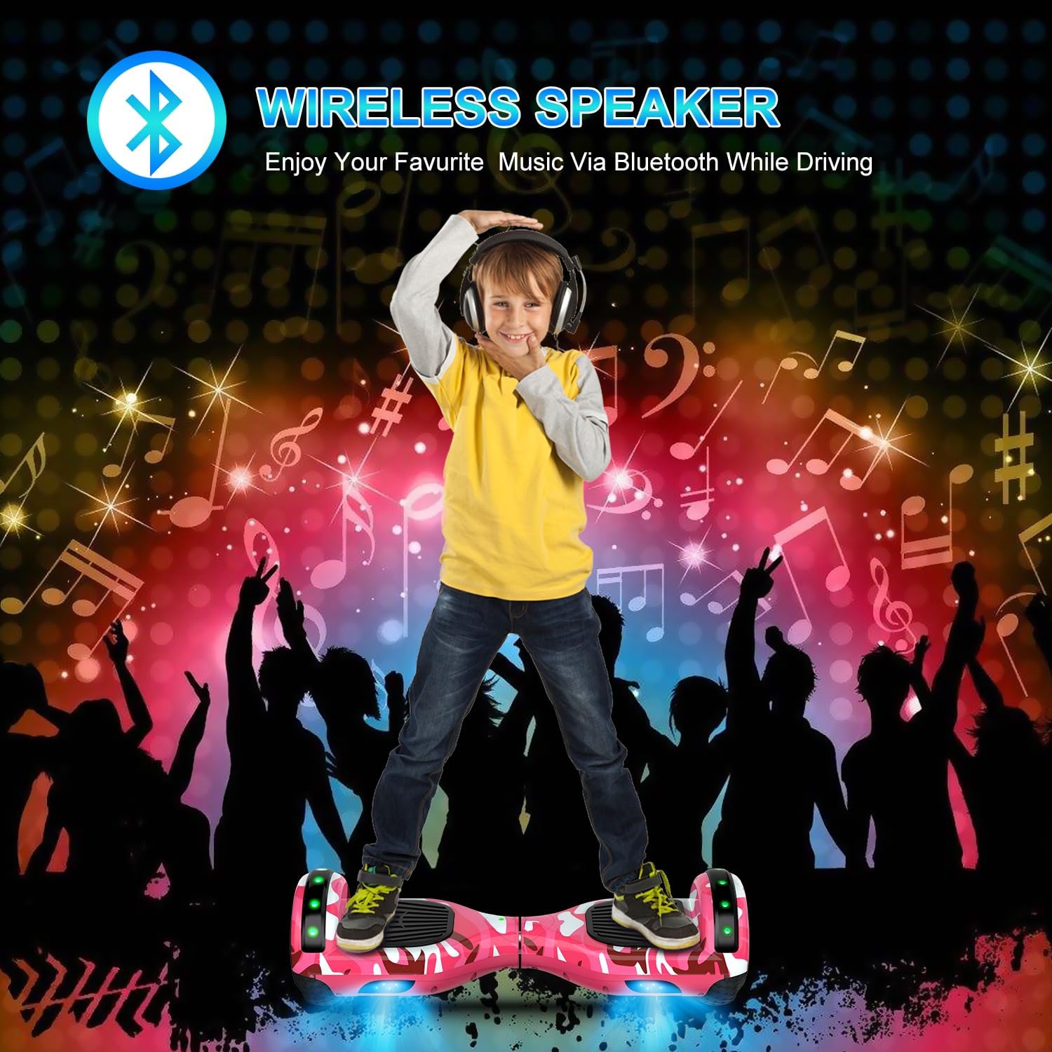 Hoverboard, 6.5 "two -wheeled hoverboard with Bluetooth and lights, hoverboard for children aged between 6 and 12 years 6 71mjZZlKcfL. AC SL1500