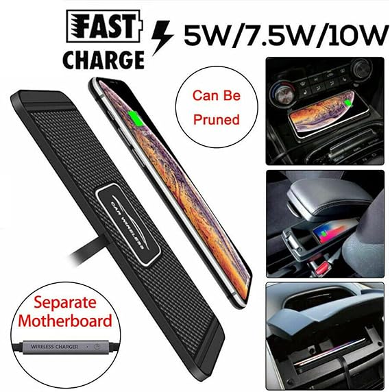 Quick Charging Mat Car Qi Quick Charger Non-Slip Pad Mobile Phone Holder Stand for Samsung