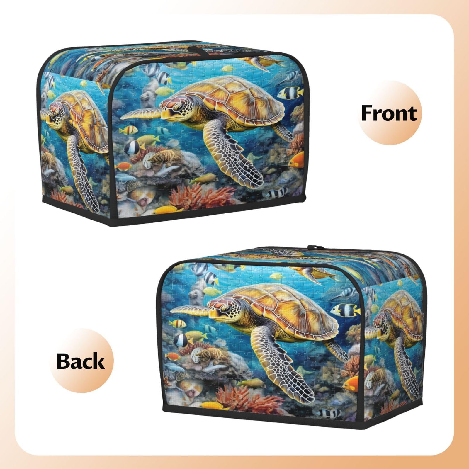 Whale Toaster Cover For 2-Slice Toasters – Waterproof, Dust-Proof, 11.4x7.9x7.5 Inch, With Pocket - View #11