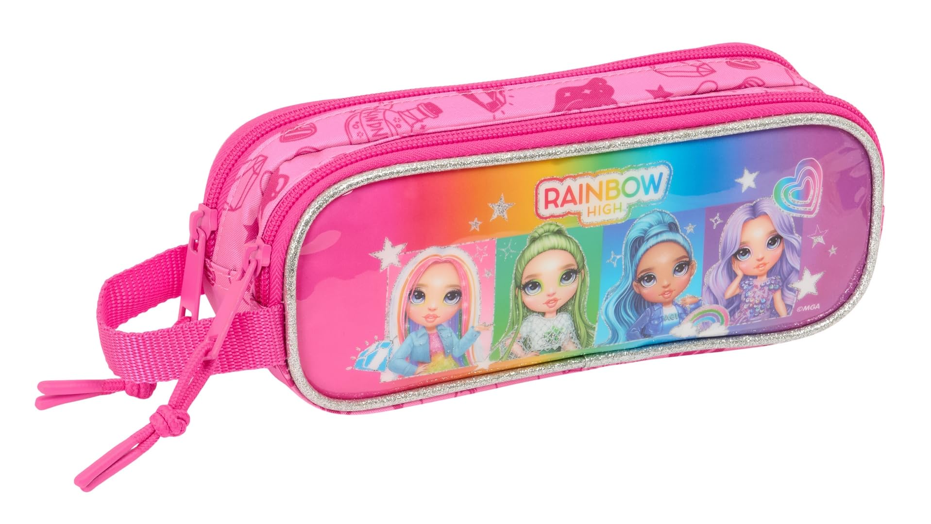 RAINBOW HIGH SHINE, Children's Double Pencil Case, Children's Pencil Case