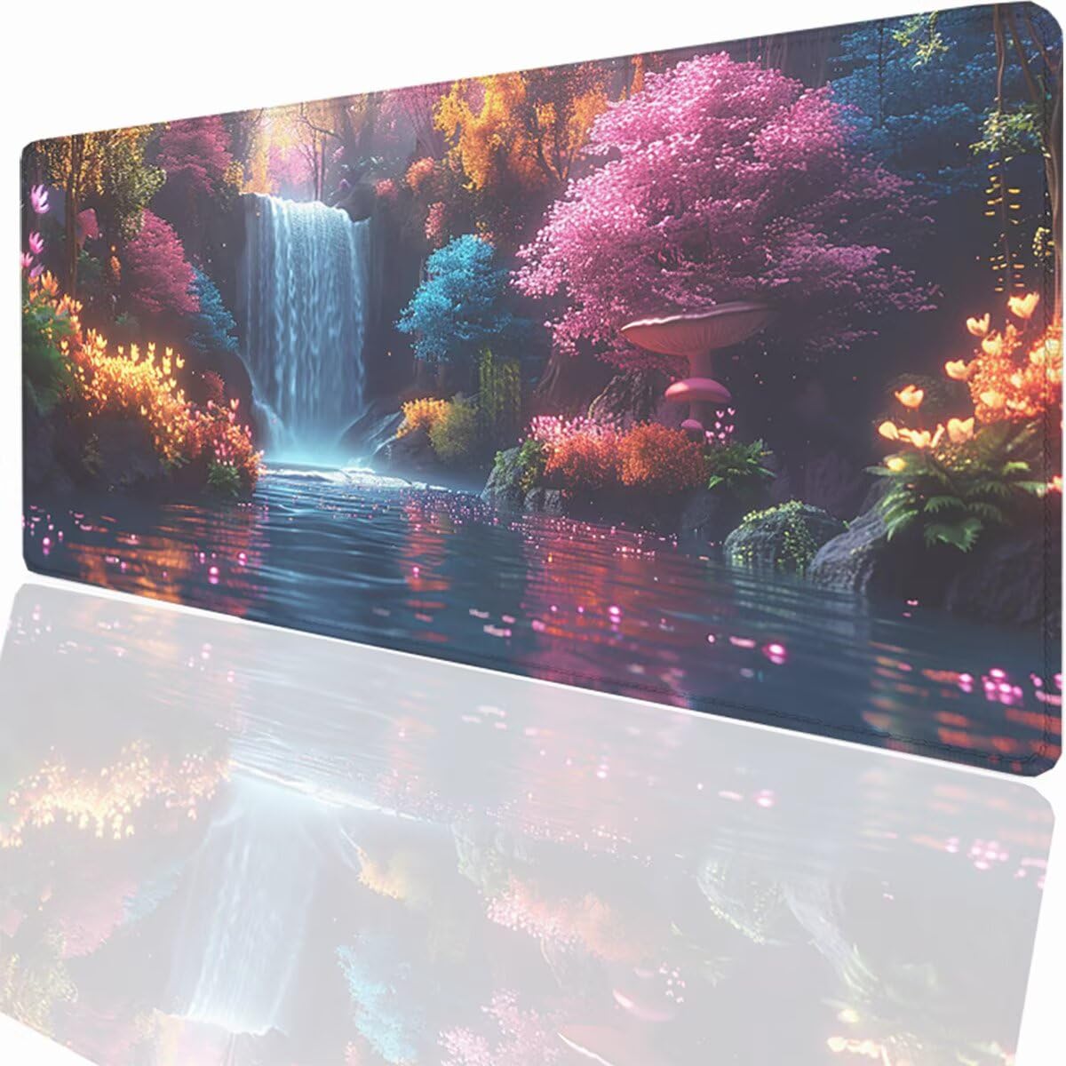 Podkładka pod mysz do gier XXL duża mysz 1500 x 800 x 3 mm, duża podkładka pod biurko z antypoślizgową gumową podstawą dla graczy PC, poprawia precyzję i prędkość jesień PjY13555 N-U