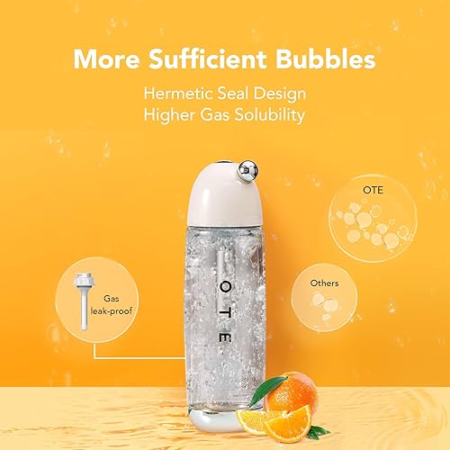 Miniatura 3 de OTE Máquina portátil para hacer refrescos para el hogar con 20 cilindros, carbonatadores seltzer personales de 15.2 fl oz, botella de PET de doble