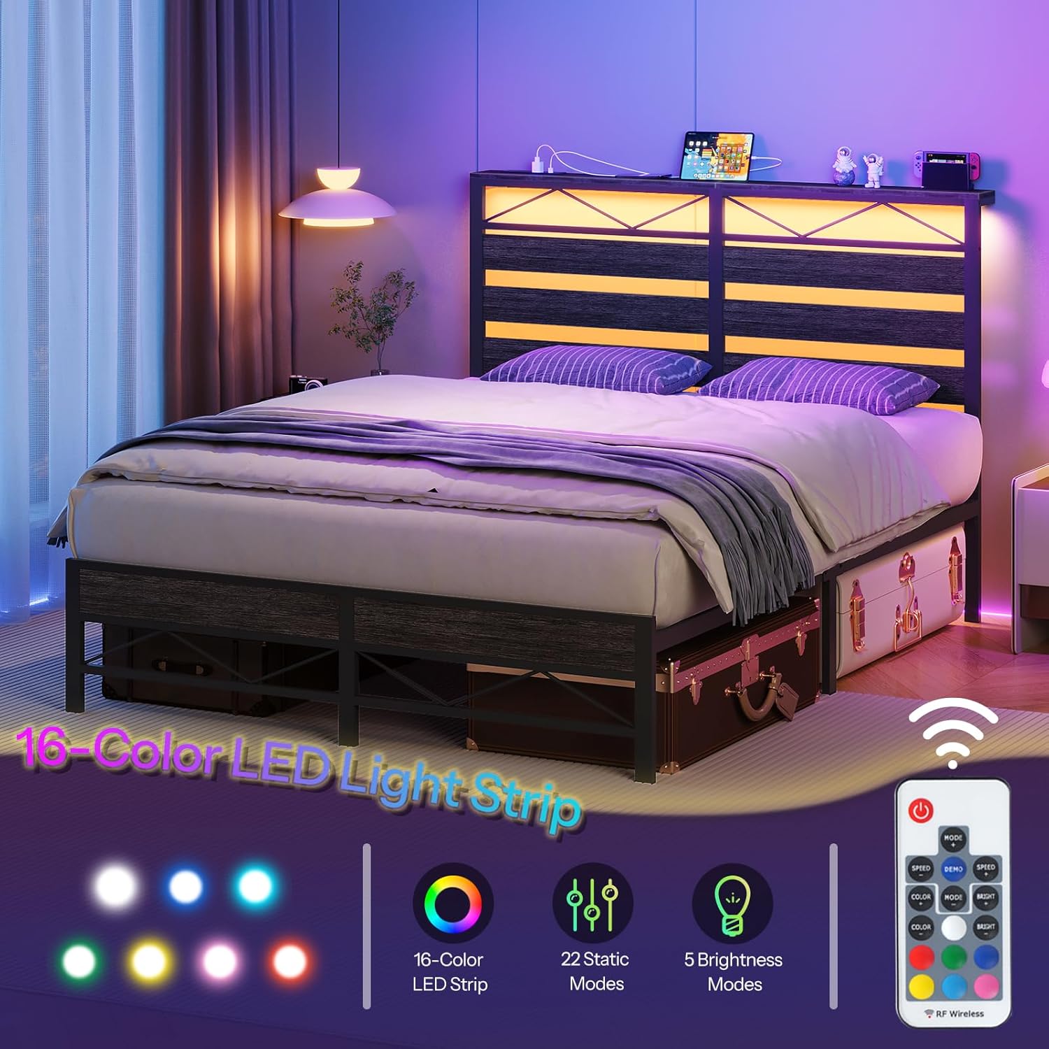 LED light strip features and remote control