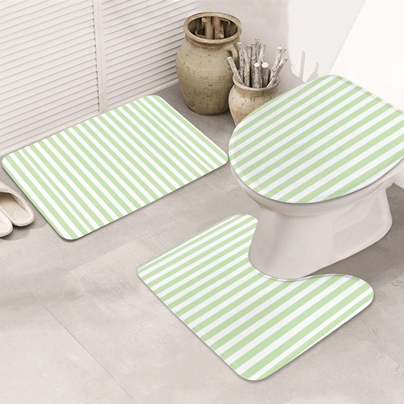 Tapis de bain 3 pièces super absorbants et lavables avec envers antidérapant