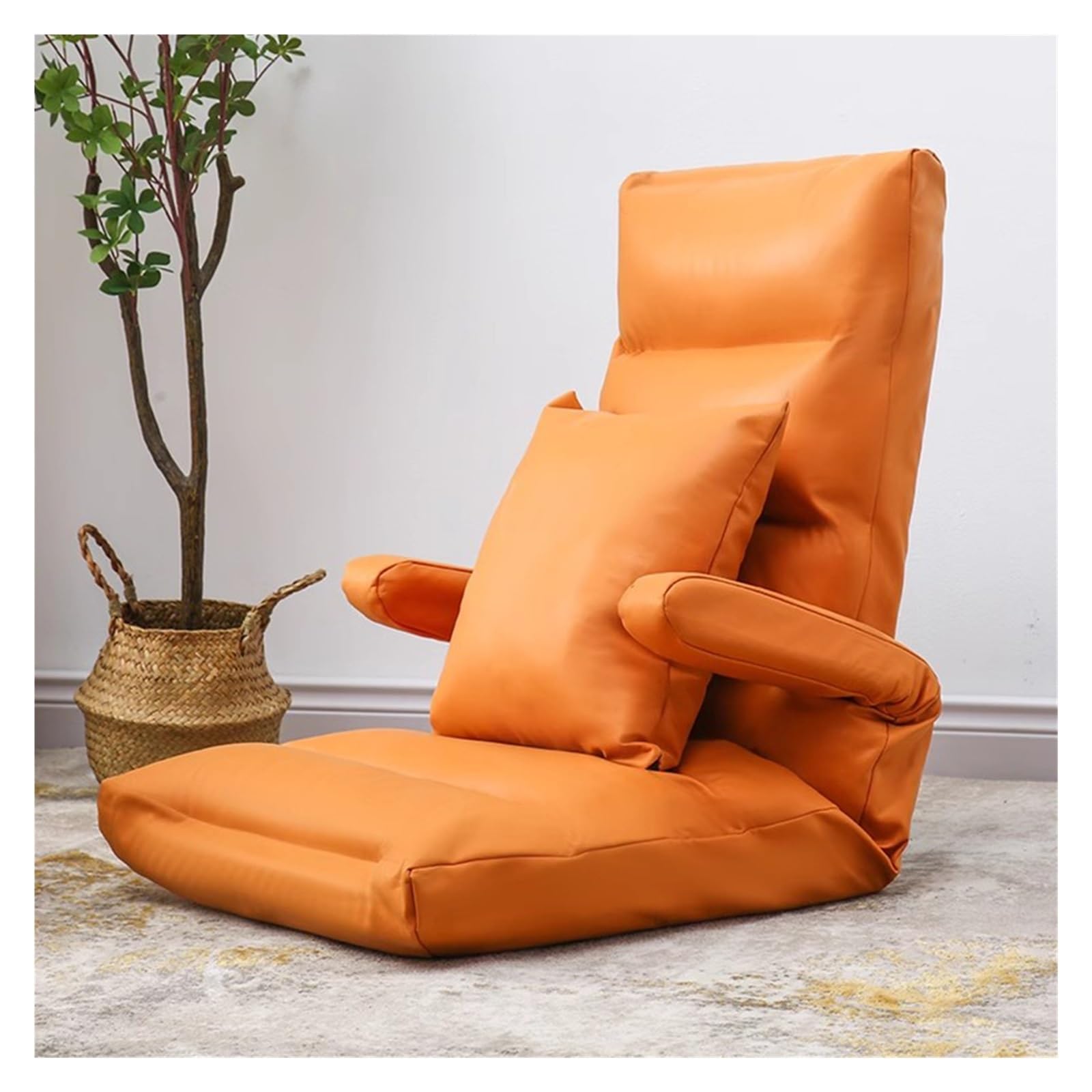 Chaise de sol pliante avec accoudoirs pour le salon, la chambre et le bureau