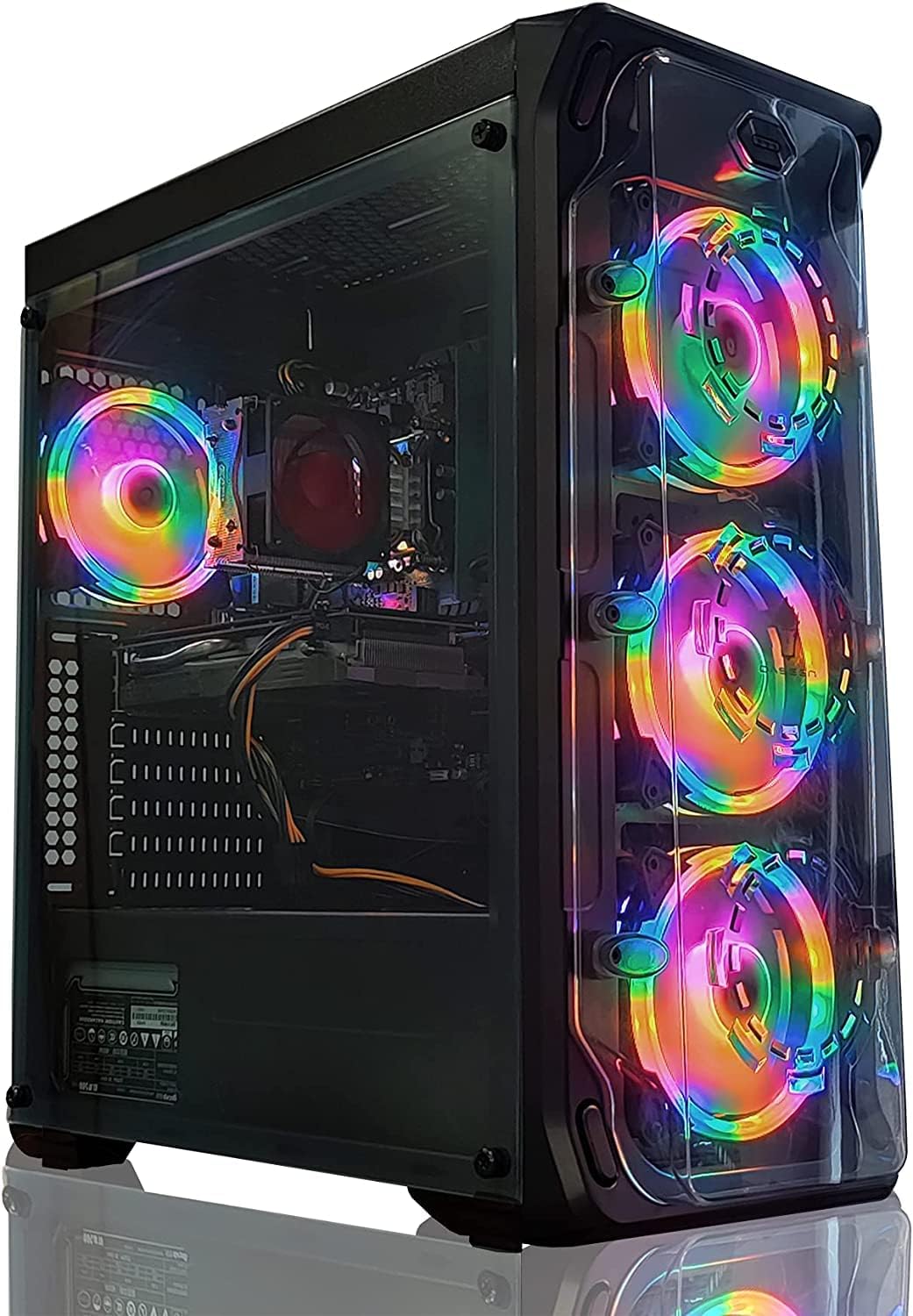 DASEEN Gaming Computer PC Desktop – Intel Core i5-12400F 2.5GHz, NVIDIA GeForce GTX1660 6GB, 32GB DDR4-3200 RAM, 512GB SSD, Windows 10,WiFi Ready
