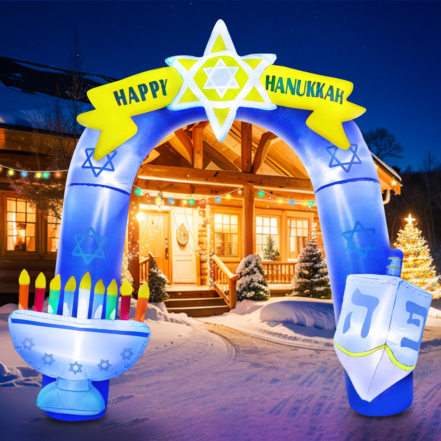 Hanukah Inflatable Snapklik.com : DomKom 8FT Hanukkah Inflatable Arch Decoration, Chanukah ...
