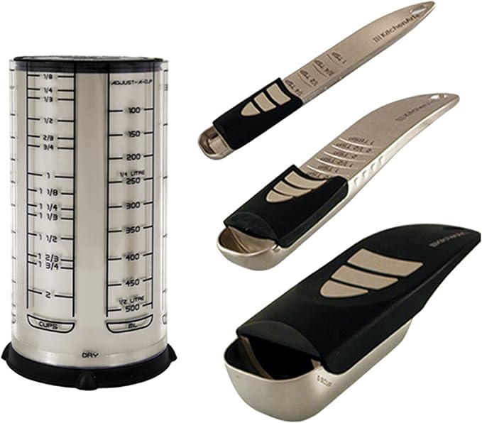KitchenArt 2 Cup Pro Essentials Gift Set, 6.5x6.5x7", 3-Piece Set