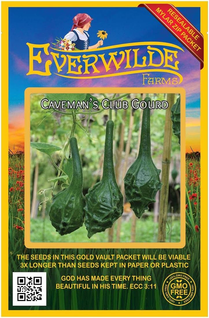 Everwilde Farms - 1/4 Lb Caveman's Gourd Gourd Seeds - Gold Vault