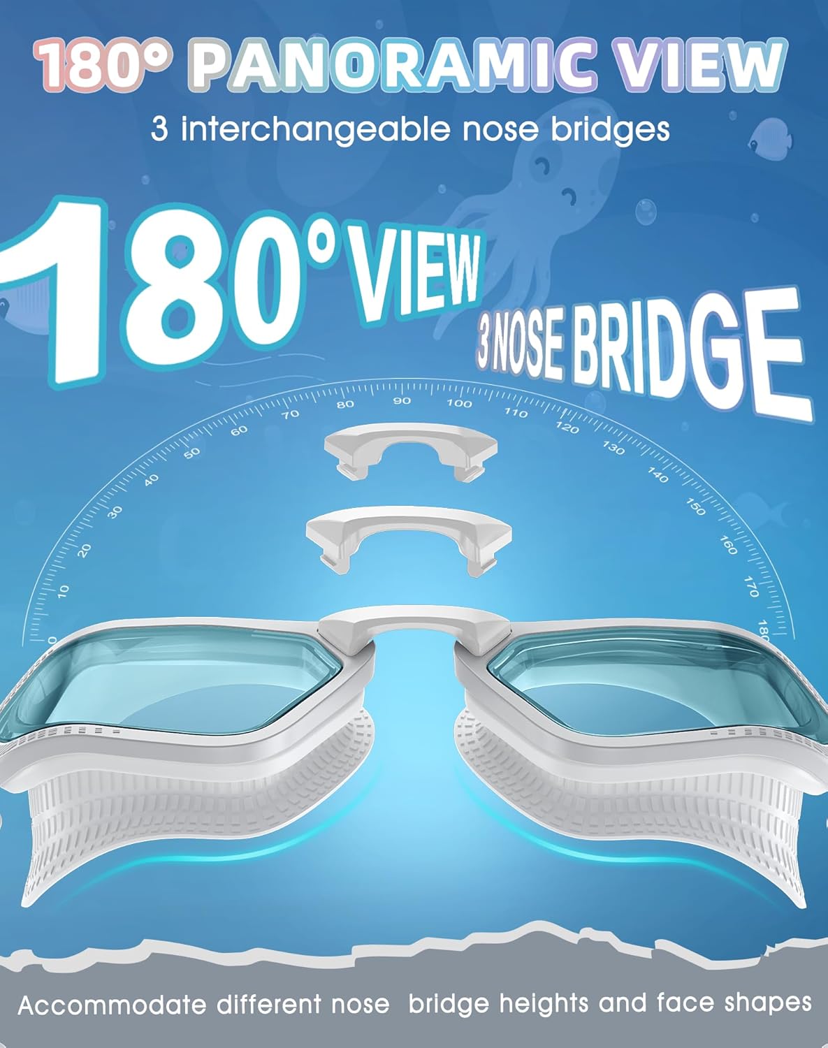 Greatever Sleek Swim Goggles Unisex-Adult, UV400 Protection Swimming Goggles, HD Wide View Goggles, Anti Fog No Leakage - Image 4