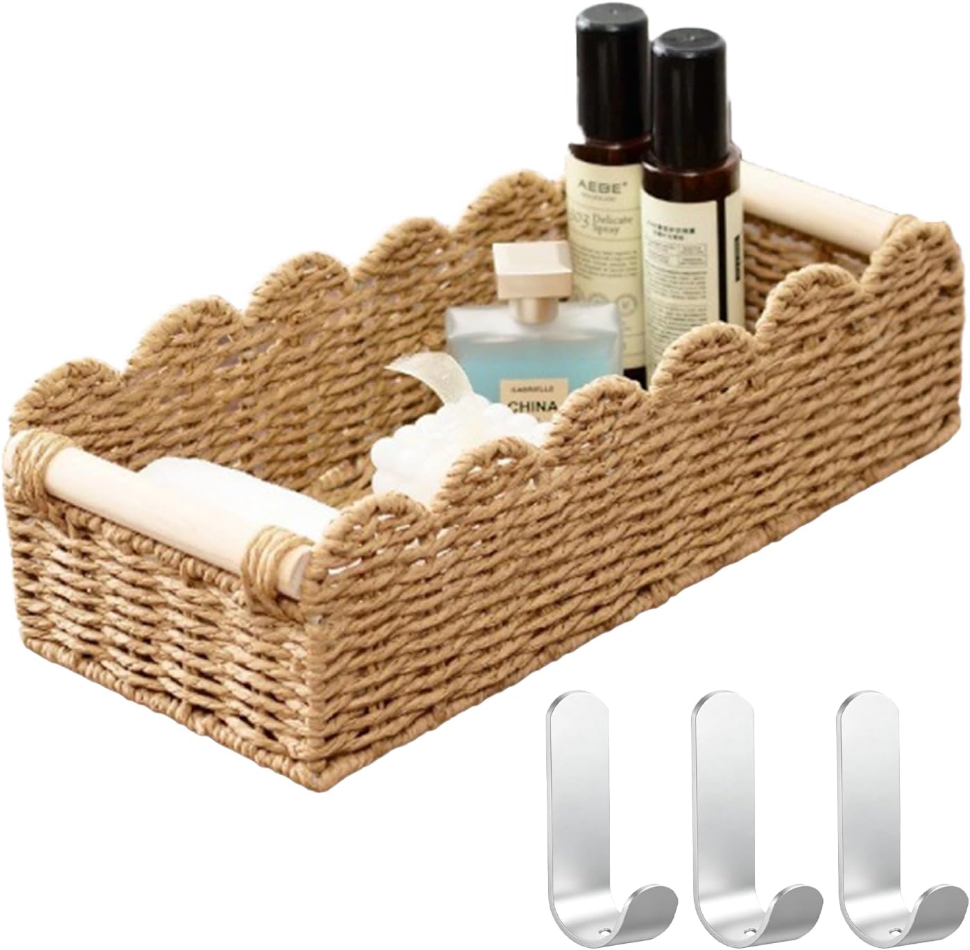 Bathroom Decor and Accessories - Toilet Paper Basket - Bathroom Hooks