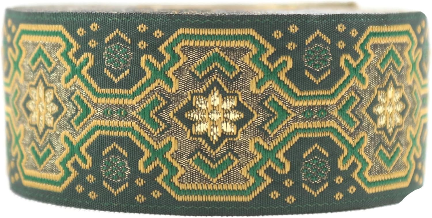 6 Spools Set of 10.9 Yard 1.37 inch Wide Vintage Jacquard Ribbon Trim All in One Set Woven Fabric Ideal for Sewing and Crafting Projects CNK10