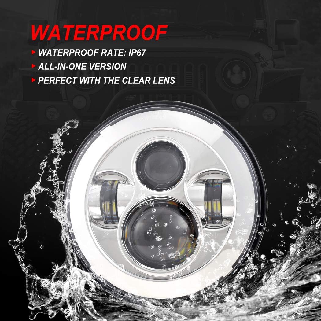 One-Day Sale: Up to 70% Off COWONE Cree 7inch Projector LED Headlights Compatible with Jeep Wrangler 97-2018 JK TJ LJ CJ Hummer H1 H2 Headlamps Chrome Exclusive Discount 90% Price COWONE Cree 7inch Projector LED Headlights Compatible with Jeep Wrangler 97-2018 JK TJ LJ CJ Hummer H1 H2 Headlamps Chrome