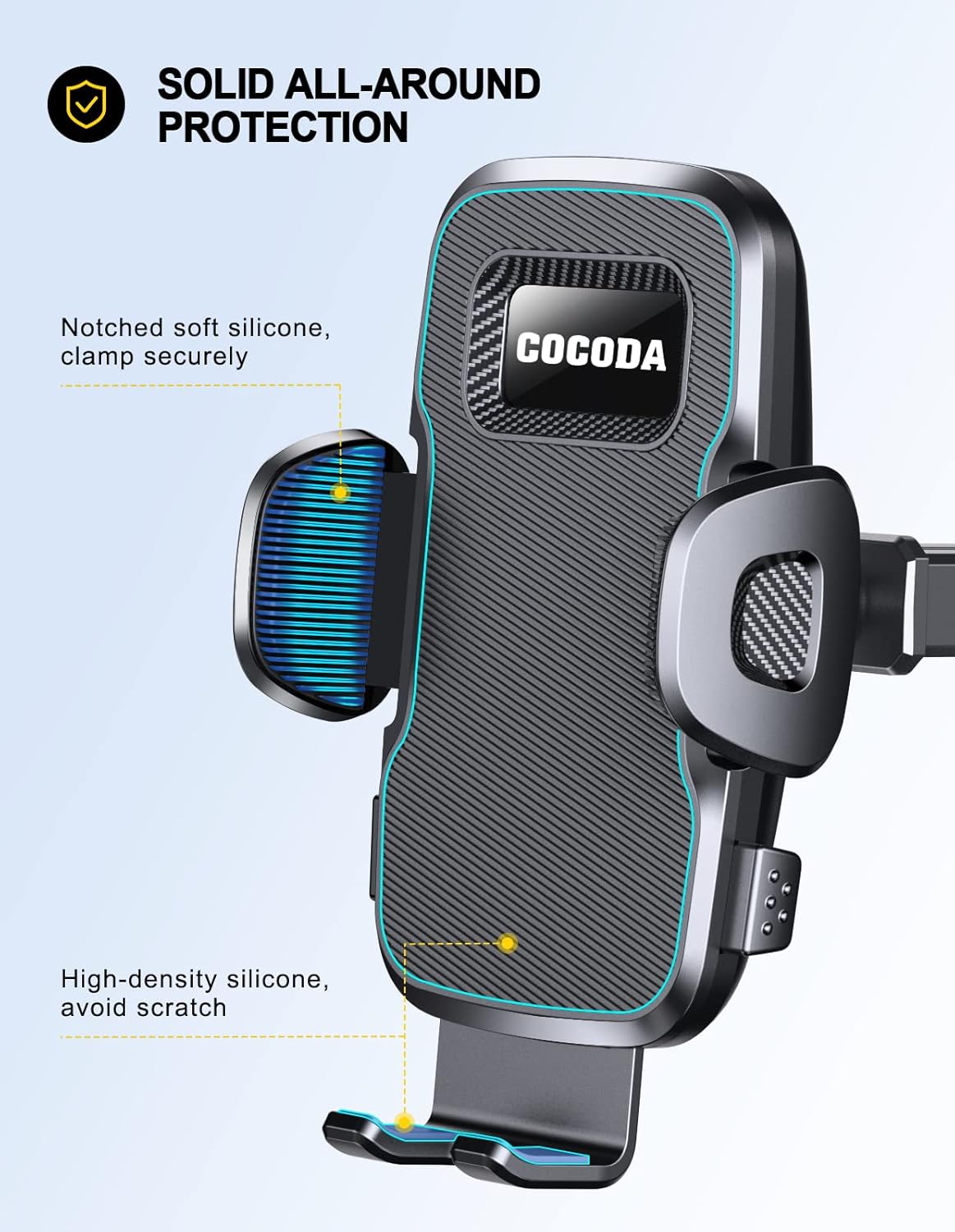 Discount 70% Cocoda Phone Mount for Car, [Thick Case Friendly] [Military-Grade Suction] Car Phone Holder Mount for Dashboard & Windshield, 360° Rotate Car Mount Compatible with iPhone 13 12 Pro Max, 4”-7” Phones