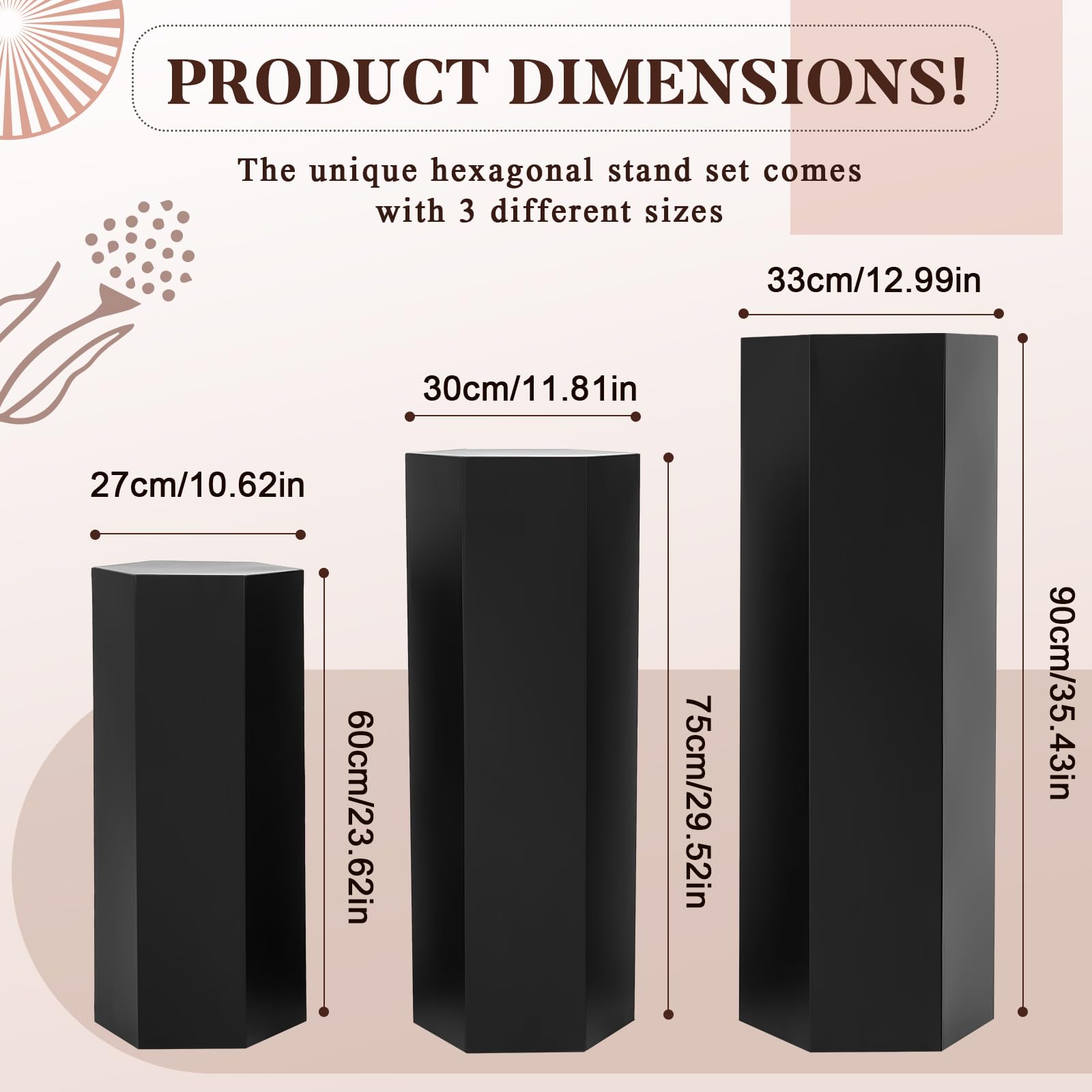 Amazon.com: Yaocom 3 Pcs Pedestal Stand for Display Metal