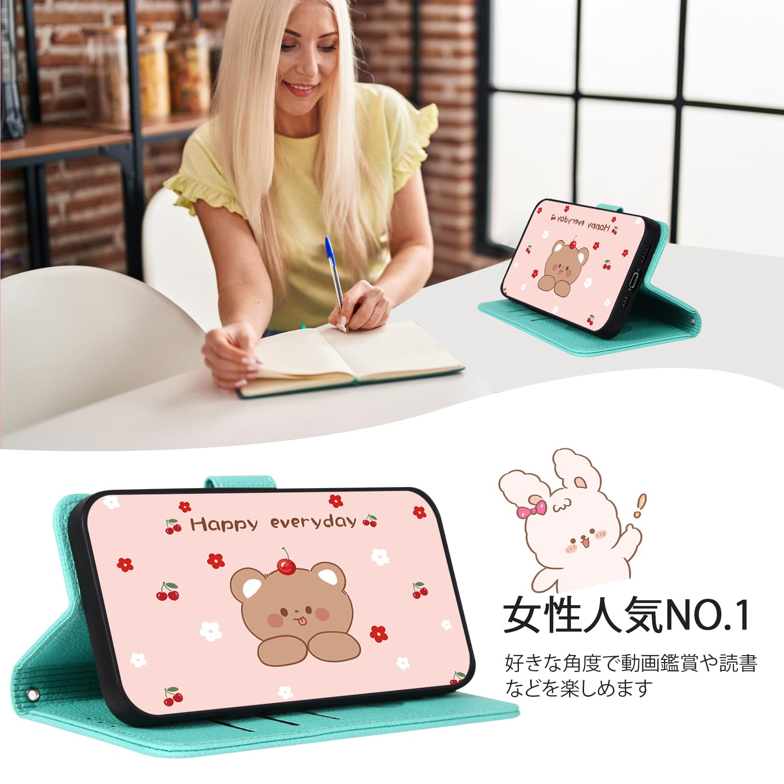 Amazon.co.jp: Qribo【富士通 F-52B 用手帳ケース】らくらく
