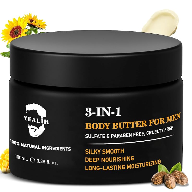 Manteiga corporal YEALIR com manteiga de karité e óleos vegetais, 100 g