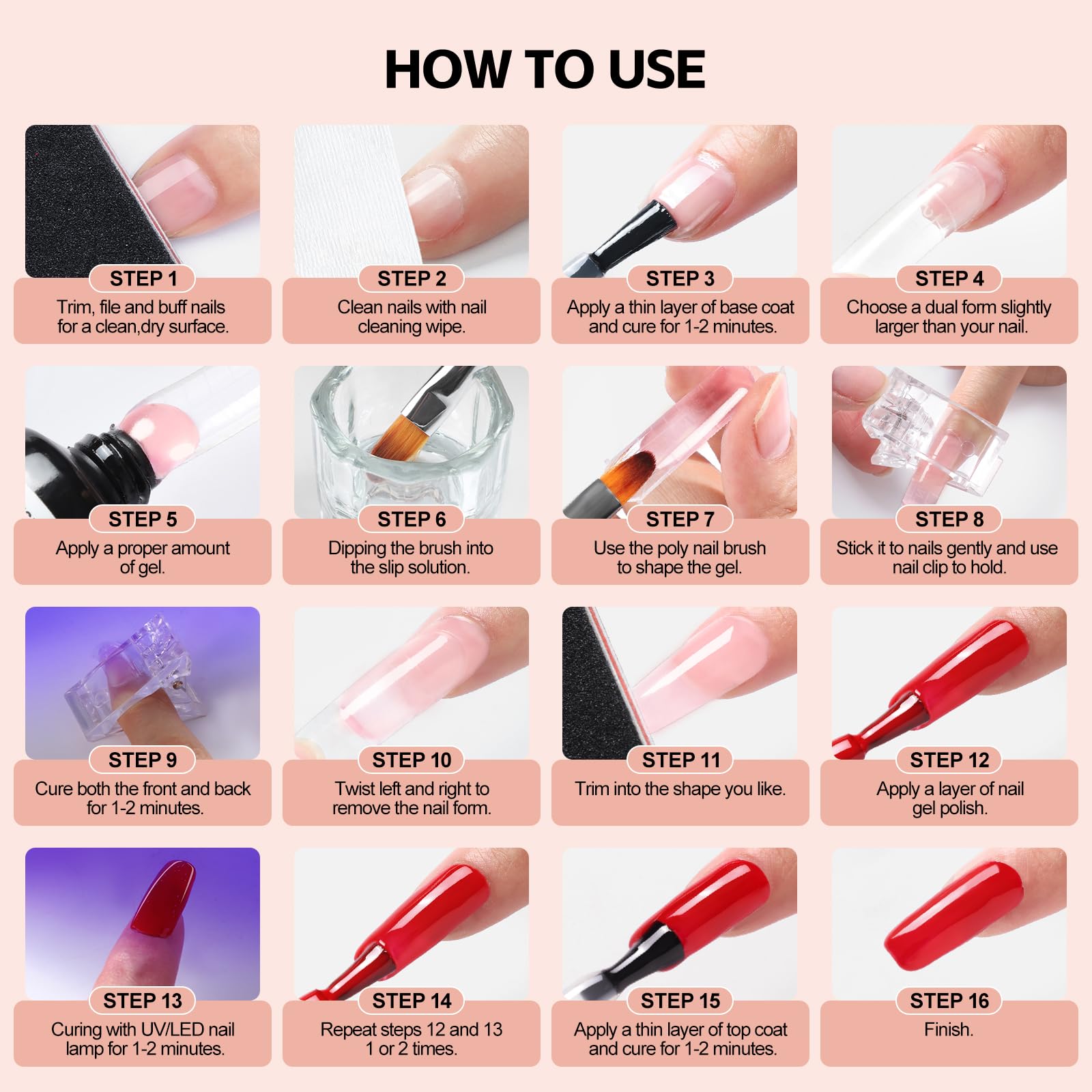 COSCELIA Kit Semipermanente Unghie Con Lampada, 20 Colori Smalto Unghies E 3 Colori Extensione Gel Kit Unghie Gel Completo, Base Coat& 4 Top Coat Manicure Set Regali Per Donne