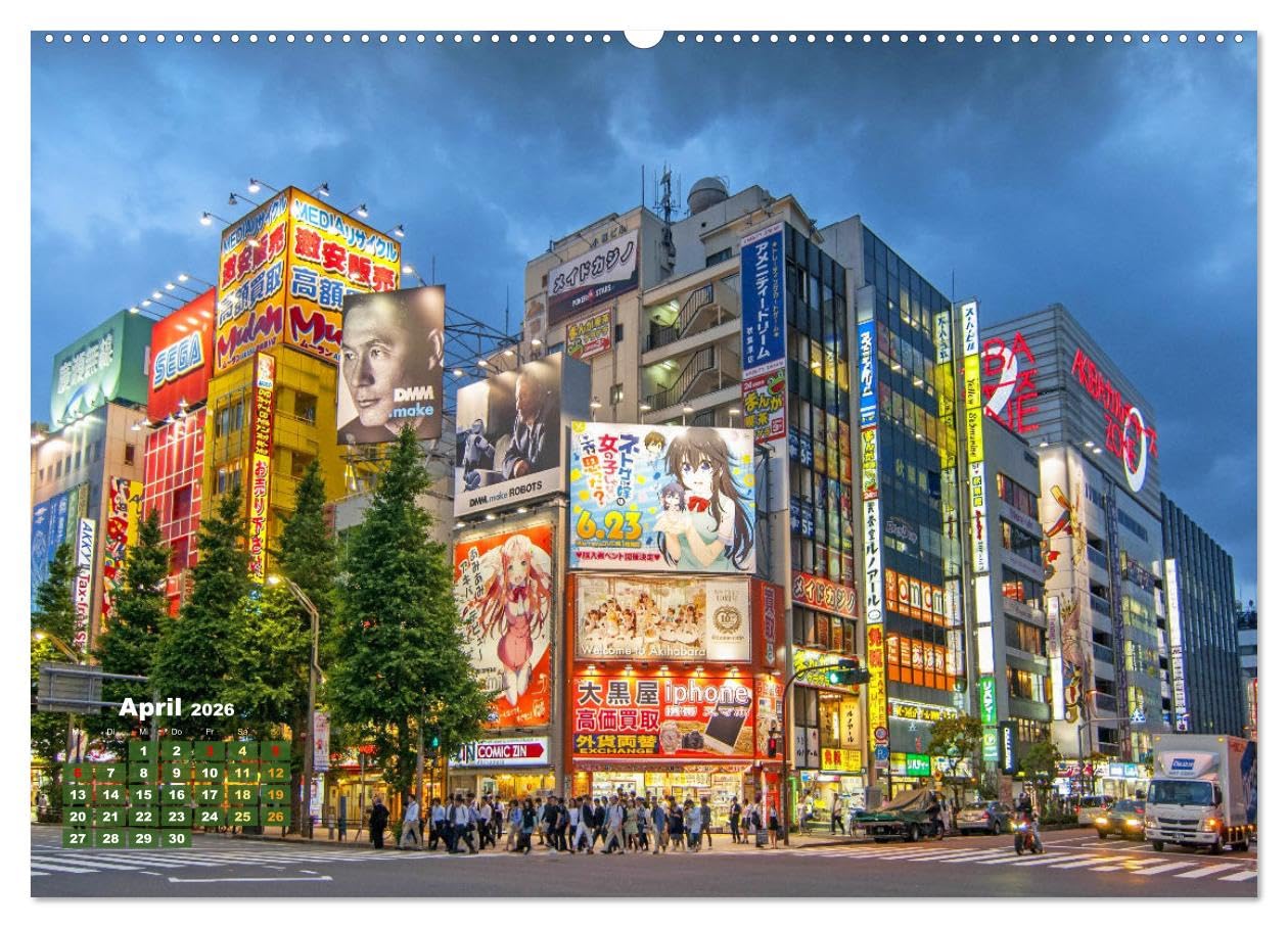 Tokio: Lichter einer Stadt (hochwertiger Premium Wandkalender 2026 DIN A2 quer), Kunstdruck in Hochglanz: Tokio: Japans Haupstadt bei Nacht (CALVENDO Orte)