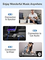 Vista 5 de Cable auxiliar de 4 pies, cable de audio de 3,5 mm, cable de audio trenzado de nylon para coche, cable de 3,5 mm de macho a macho compatible