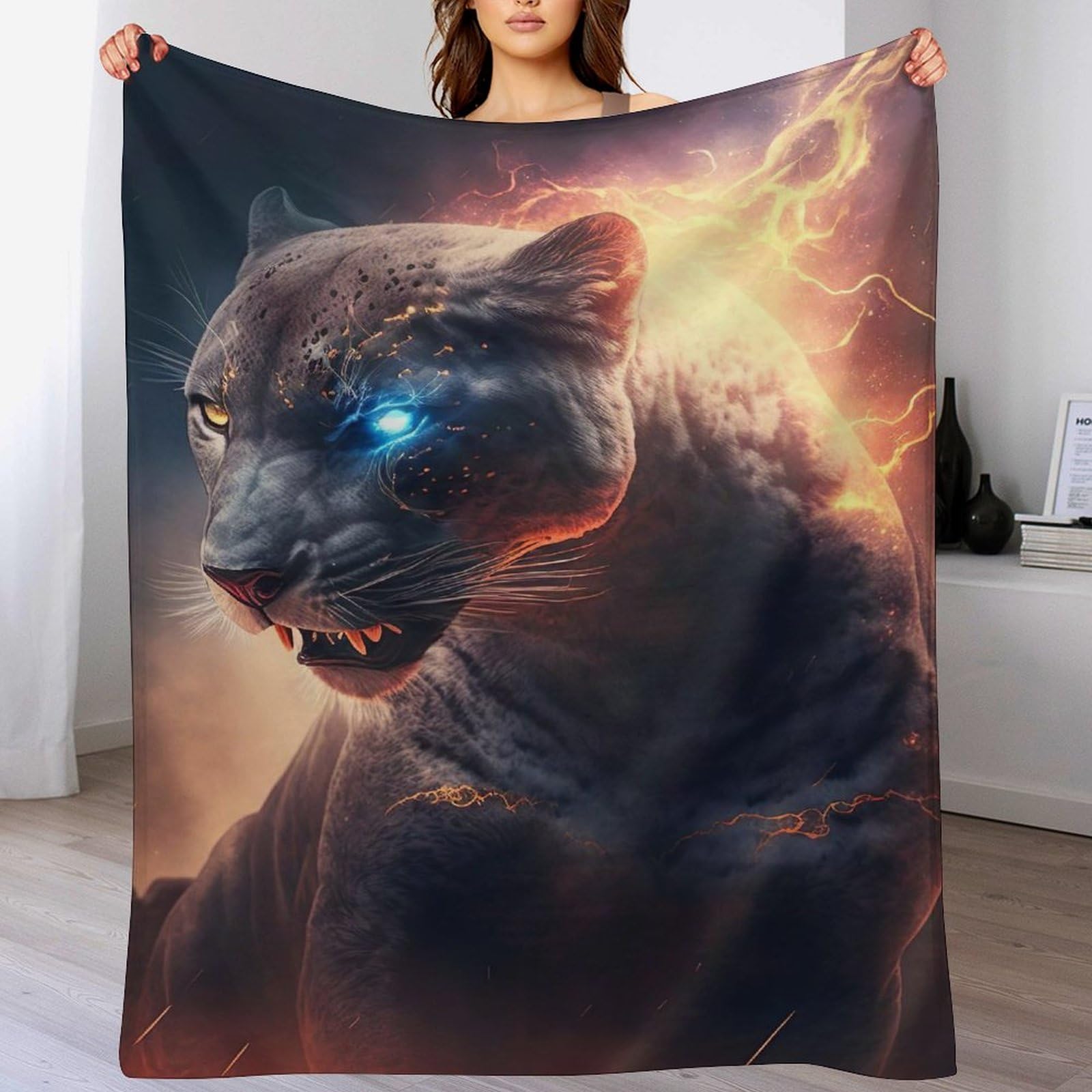 Couverture léopard contre le froid : flanelle douce pour canapé-lit