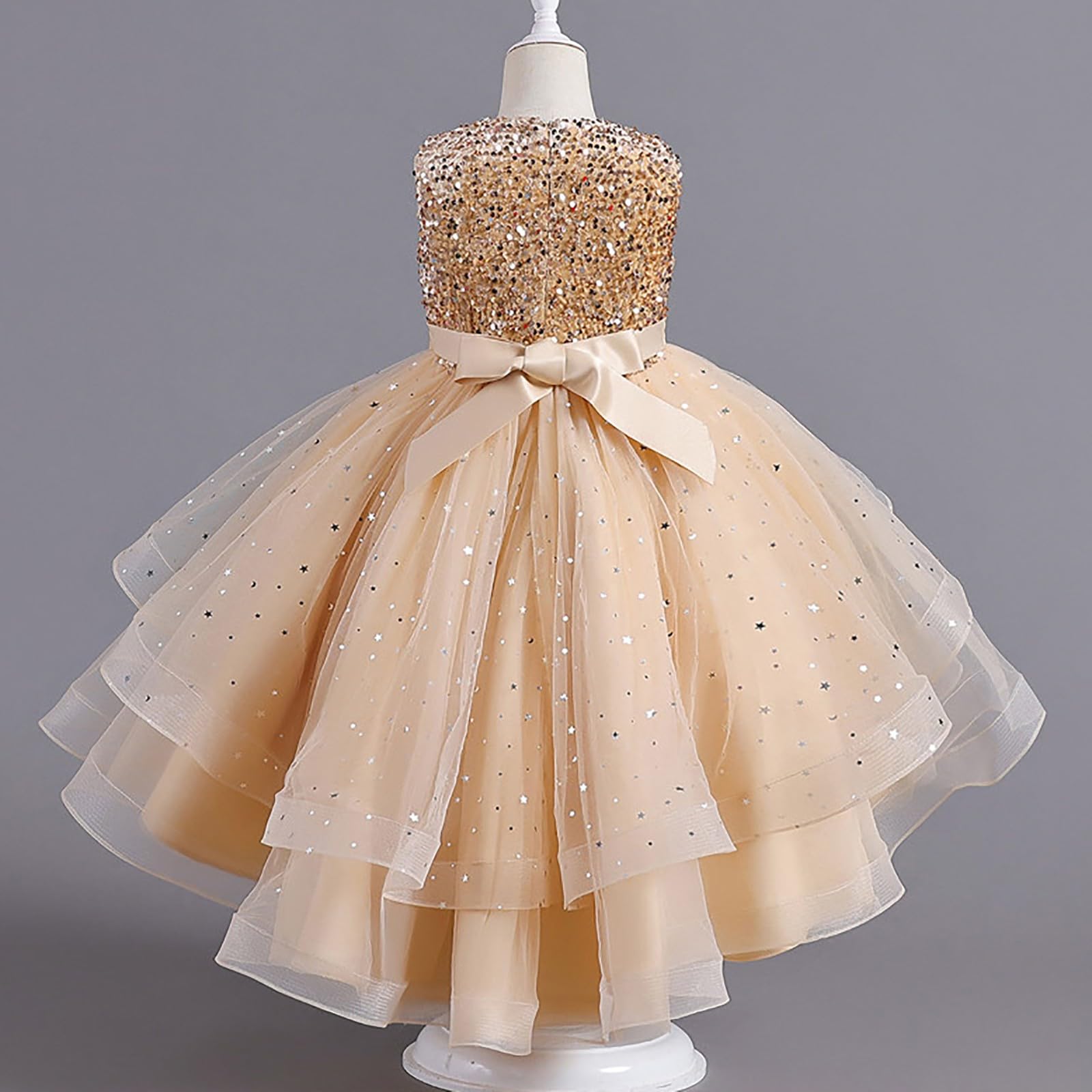 Ragazze Formale Vestito Concorso Compleanno Principessa Abiti Da Festa Damigella D'onore Matrimonio A Livelli Una Linea Tulle Tutu Vestito Bambini Vestiti A15