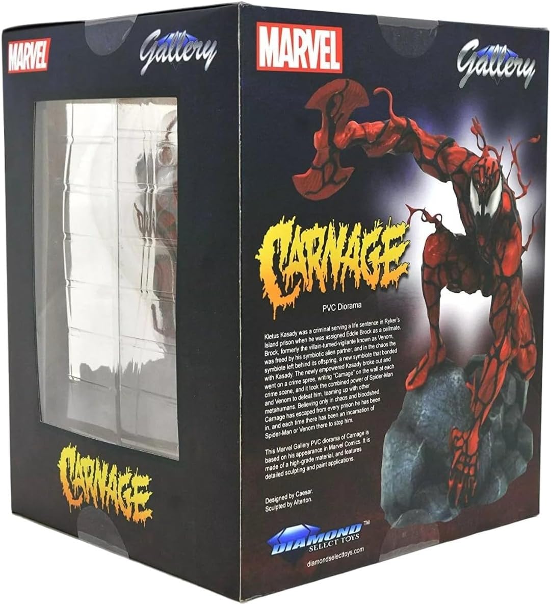 Diamond Select Toys Marvel Gallery: Carnage PVC Figure, Multicolor