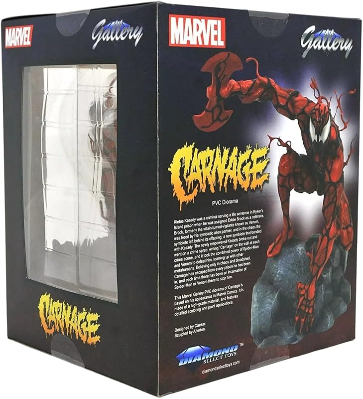 Diamond Select Toys Marvel Gallery: Carnage PVC Figure, Multicolor