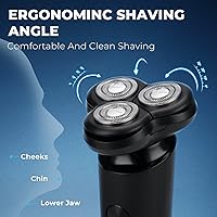 Vista 2 de PRITECH - Maquinilla de afeitar eléctrica para hombre maquinillas de afeitar eléctricas recargables inalámbricas maquinilla de afeitar eléctrica