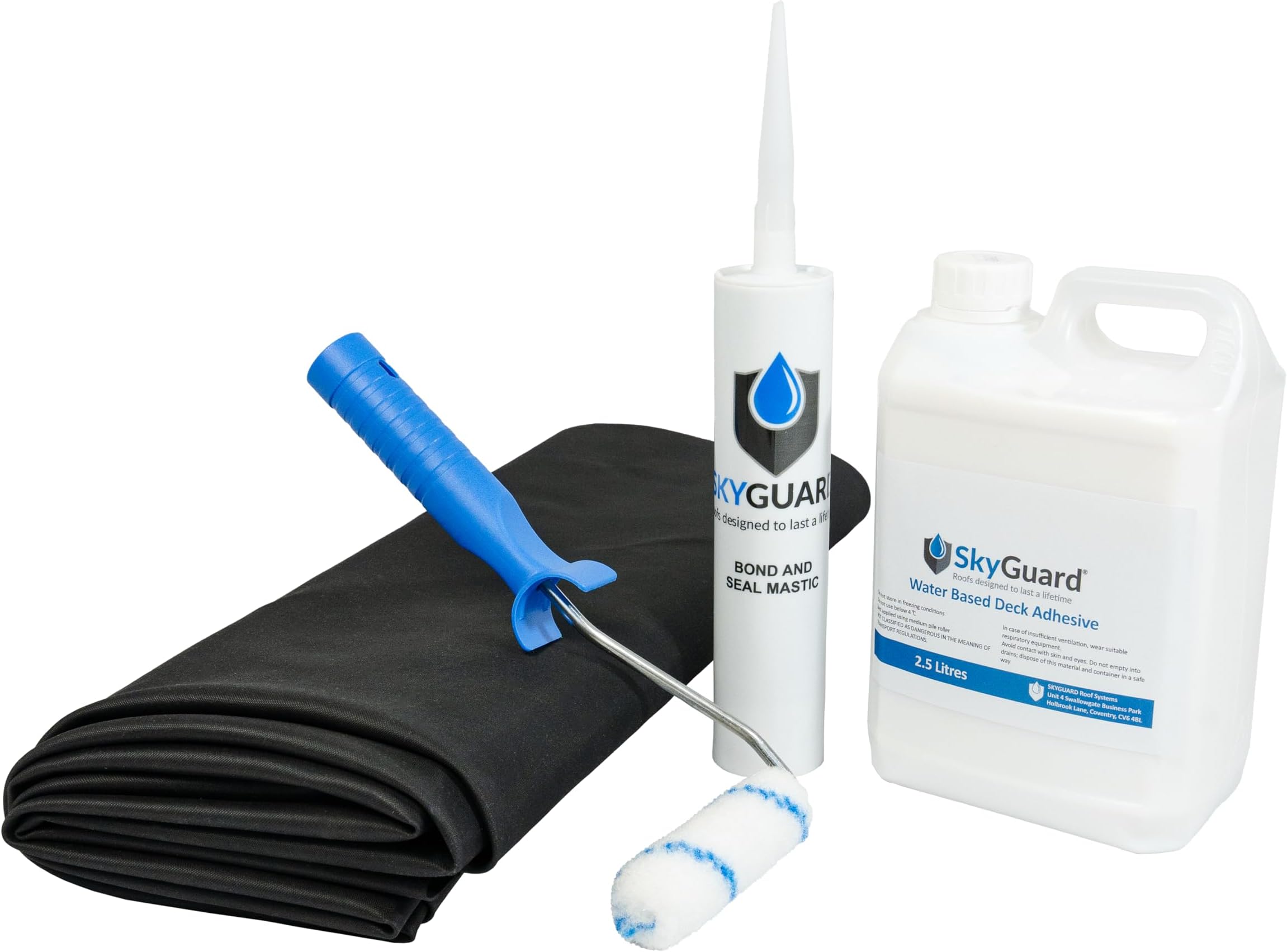 Shed Roof Kit - EPDM Rubber Roofing Kit for Sheds & Outbuildings (1.4m x 2m)
