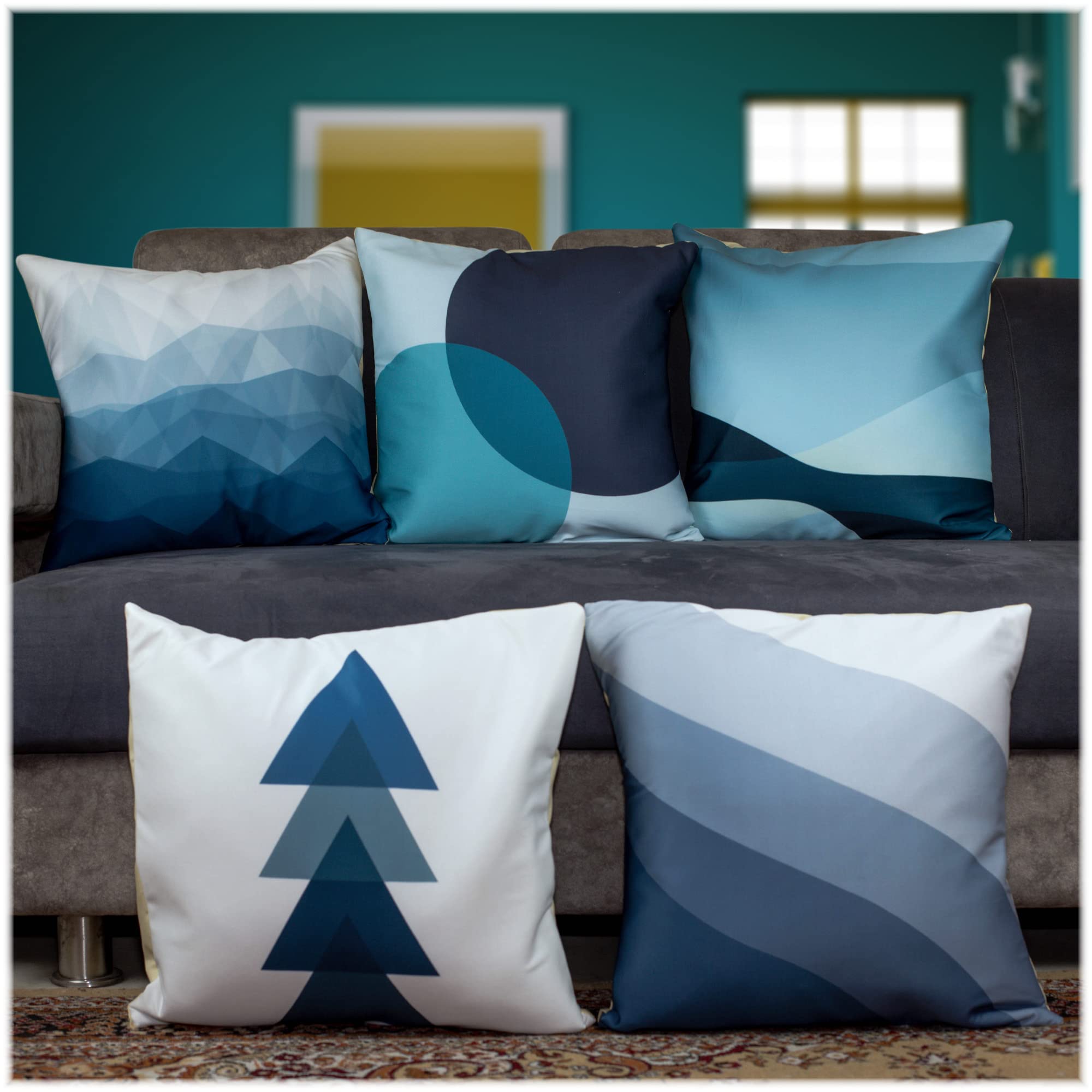 Amazon Brand - Umi Satin 250TC Cushion Pillow Covers, Multicolor, Set of 5 (16X16 Inches, Nilgiri Hills) (B0BSDMYSP3) Amazon Price History, Amazon Price Tracker